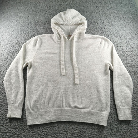 Eberjey Tops - Eberjey Hoodie Womens‎ S Cream Pullover Terry Soft Cozy Hooded Sweatshirt Lounge